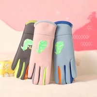 AliExpress NONE Children's Gloves Cartoon Fluorescence Outdoor Cycling Dinosaur Sports Warm Winter Spring Skiing Windproof Gloves Boys Girls