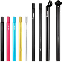 AliExpress TOOPRE MTB Seatpost 25.4 27.2 28.6 30.8mm 350 450mm Aluminum Alloy Seat Tube Long Fixed Gear Seat Post Extension Bike Parts Aceessories
