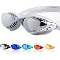 Electroplating Myopia -1~-10 Swimming Glasses Men Women Anti-Fog ArenaBlack Ash Waterproof Flat Diving Glasses Goggles