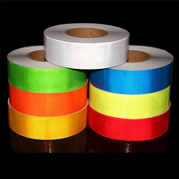 5cm*50m Reflective Material Tape White Red Orange Fluorescent Yellow Waterproof Adhesive Road Safety Warning Reflectors Stickers