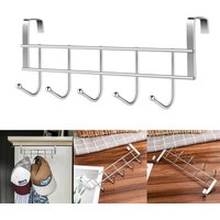 5 Hooks Bathroom Clothes Towel Hooks Storage Holder Wall Hanging Organizer Storage Holder Door Hanger Clothes Hanging Rack