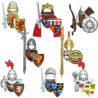 G0180 MOC Medieval Military Roman Knight Cavalry Greek Hoplite Building Blocks Action Figure Puzzle Toy Kids Gifts
