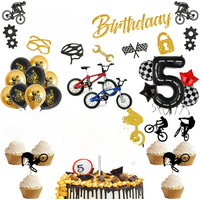 AliExpress Bicycle Party Supplies Birthday Banner Balloon Bicycle Cake Decoration Cupcake Topper Bicycle Birthday Party Decor