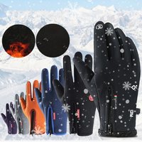 AliExpress Winter Cycling Gloves With Wrist Support Touch Screen Bicycle Gloves Outdoor Sports Anti-slip Windproof Bike Full Finger Gloves