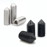 50X M2 M2.5 M3 M4 M5 M6 DIN914 304 stainless Black grade 12.9steel Hex Hexagon Socket Cone Point Grub Set Screw Tapered End Bolt