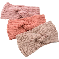 AliExpress NONE Autumn Winter Women Knitted Headband Headwrap Elastic Turban Solid Color Women Ear Warmer Outdoor Cycling Headband Headwear