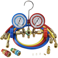 Refrigerant Manifold Gauge Air Condition Refrigeration Set Charging Hose for R12 R22 R404A R134A Refrigerants