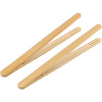 2Pcs Bamboo Wood Wooden Food Toast Salad Tongs Toaster For Kitchen Bacon Sugar Ice Tea Tong Tea Clips Tongs Teaware 180mm