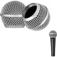 Replacement Microphone Grilles for Shure Beta58A SM58 87A Microphone Replacement Head Steel Mic Head Part Replacing Accessories