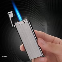 Metal Grinding Wheel Torch for Men Turbo Gas Lighter Windproof Cigar Lighter Kitch en Outdoor Camping Barbecue High-End Gifts
