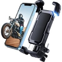 WINNERGO 360° View Motorcycle/Bicycle Phone Holder Shockproof Stand with GPS Clip for 4.7-7 inch Mobile Phones