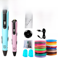 New 3D Printing Pen LCD Display Screen 1.75mm ABS/PLA 0.7mm Diameter Material Kids DIY Drawing Pen Christmas Birthday Gifts