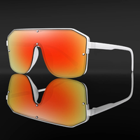 AliExpress NONE New Brand Fashion Square Big Frame Sunglasses Men Women Cycling Goggles Outdoor Sports Driving Travel Windproof Eyewear Festival