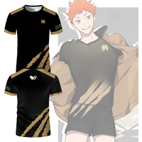 2024 New Haikyuu MSBY Anime Jersey T-shirt Hinata Shoyo Black Jackal Volleyball Jerseys Tee Street Sports Oversized Kid Men Tops