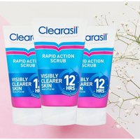 Clearasil Rapid Action Acne Exfoliating Face Scrub 125ml*3 packs, Blackhead Scrub With Salicylic Acid, Spot Treatment