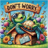 Happy Turtle Wooden Puzzle, Unique Shaped Pieces Wooden Jigsaw Puzzles for Adults, Ghristmas Gift Family Game Home Decor