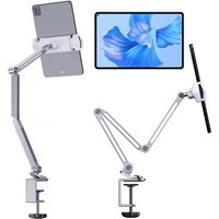 Aluminum Adjustable Tablet Holder Stand for Bed & Desk 360 Rotation Flexible Arm Mount Compatible with iPad Pro Air 4-12.9''