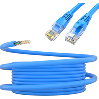 UTP Cat5e Ethernet patch cable with RJ45 plug Blue 0.5M