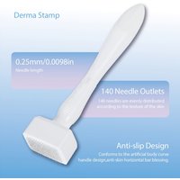 140 needles adjustable titanium derma stamp microneedling face roller massager skin care beard growth scalp hair factory sale