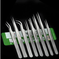 VETUS ST Series 1pc Stainless Steel False Eyelashes Extension Tweezers Anti-static Eyebrow Tweezers Eyelashes Extension Tool