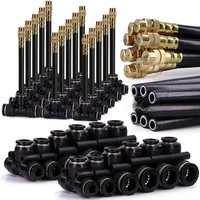 20/30/50cm 360° Bend Brass Misting Nozzles Adjustable Atomizer Sprayer Garden Irrigation Auto Watering 6/8/10/12mm Quick Connect