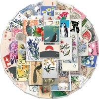 AliExpress NONE 50PCS Cartoon Retro Japanese Stamps Graffiti Stickers for Bicycle Hand Account Pencil Case Decals