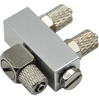 3CH/4CH M5-4mm Straight Elbow Connector Multi Cylinder Oil Way Connection For 1/14 RC Hydraulic Excavator Car Parts