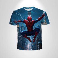 Man T-shirts Spider-Man 3D Printed Avengers Boys Tops Casual Sports Children's Clothing Summer Short Sleeves Cosplay Marvel