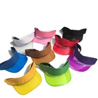 AliExpress Summer Anti-UV Transparent Empty Top Sun Hat Plastic PVC Women Men Fashion Visor Caps Outdoor Sport Bicycle Sunshade Hat 2022