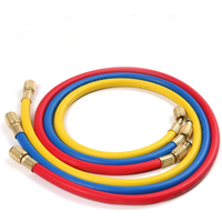 3PCS Refrigerant Charging Hose 500-25000PSI 1/4" Thread Fits for R12 R22 R134A Car Air Conditioning HVAC Charging Manifold Gauge