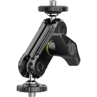 Ulanzi R102 Metal Double Ball Heads with 360° 1/4'' Screw Mount Magic Arm Holder for Mount DSLR Camera Monitor Video Light Mic