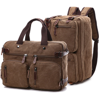 Men Canvas Briefcase Travel Bags Suitcase Classic Messenger Shoulder Bag for men Tote Handbag Big Casual Business Laptop Pocket