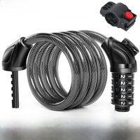 AliExpress Xunting 54cm/78cm/110cm Bike Lock Electric Password Steel Wire Cable Lock Combination for Anti-Theft LocksCycling Accessories