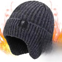 AliExpress NONE Outdoor Men Winter Knitted Hat Plush Warmth Peaked Cap Earmuff Casual Fashion Faux Fur Lined Bomber Hats Cycling Ear Protection