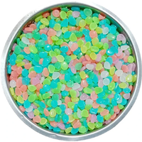 100Pcs/Bag Mixed Color Outdoor Luminous Stones Glow In Dark Garden Pebbles Fish Tank Decoration Pebble Rocks Aquarium Decor