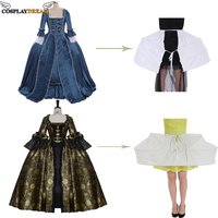 Victorian Rococo Dress Boned Petticoat White Double Sides Farthingale Hoops Skirt Pannier rococo dress Pannier