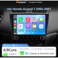 Inteligentne systemy Smart Car do Hondy Accord 7 (2003-2007) – multimedialny odtwarzacz GPS, radio samochodowe 2DIN z funkcjami CarPlay i Android Auto.