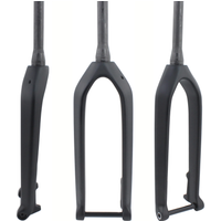 AliExpress NONE Newest 15x110mm Boost Enhanced Bicycle UD Full Carbon Fibre Disc Brake MTB Fork Thru Axle Tapered/straight Inner Cable hard fork