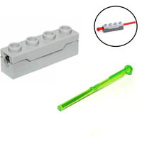 Rainbow Pig MOC Parts 15301c01 15303 Weapon Launcher Arrow Spring Shooter 8L Building Blocks Bricks DIY Particle Kid Toys Gift