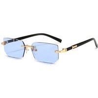 AliExpress gootrades Rimless Sunglasses Rectangle Fashion Popular Women Men Shades Small Square Sun Glasses For Female male Summer Traveling Oculos