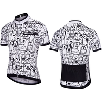 AliExpress MIEYCO Men Breathable Unisex White Cartoon Cat Cycling Jersey Spring Anti-Pilling Eco-Friendly Bike Clothing Top Road Team Bicycle