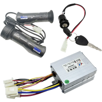 AliExpress TOXIAO 12V 24V 36V 48V 250W 350W 500W 800W 1000W Brushed speed regulating motor controller with throttle knob for electric bicycles