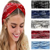 AliExpress vividsun Paisley Cashew flowers hair bands Pilates Elastic Yoga Headband fitness Running Cycling Sweatband Turban Makeup Hair Hoop Makeup