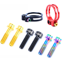 AliExpress RISK 2PCS M5x18mm Bicycle Seat Post Clamp Screws Titanium Ti MTB Road Bike Brake Lever Fixing Bolts Front Derailleur Clip Screws