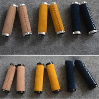 AliExpress NONE Classic Durable Bike Grips No-Slip Cowhide Mountain MTB Bicycle Accessories Retro Handlebar Protection Cover Cycling Parts