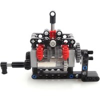 MOC High-tech 4 Speeds Gearbox Manual DIY Transmission Kit M Motor 8883 Power Functions Building Blocks Bricks Puzzle Toy