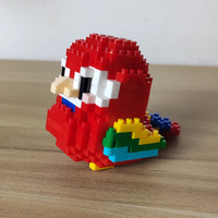 Parrot and Little Bird Building Blocks Toy:Adorable Design,, Visually Stimulating Desk Décor Add a Touch of Nature to Your Spac