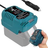 Portable Vehicle Charger for Makita 18V Li-ion Battery, Replacement Compact DC 12V/24V Car Charger With LED Indicator for Makita