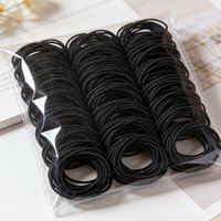 30pcs black high elasticity headband for women, rubber band tie, ponytail, headband hair accessory