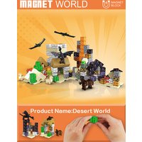 My Magnetic World - Desert Adventure Series - 3D Magnetic Building Blocks - Open Toys - 100 Ways to Build with Blocks